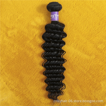 Wholesale Price 10A Deep Wave Bundles With Closure Brazilian Hair Weave Bundles With Closure Human Hair Bundles With Closure